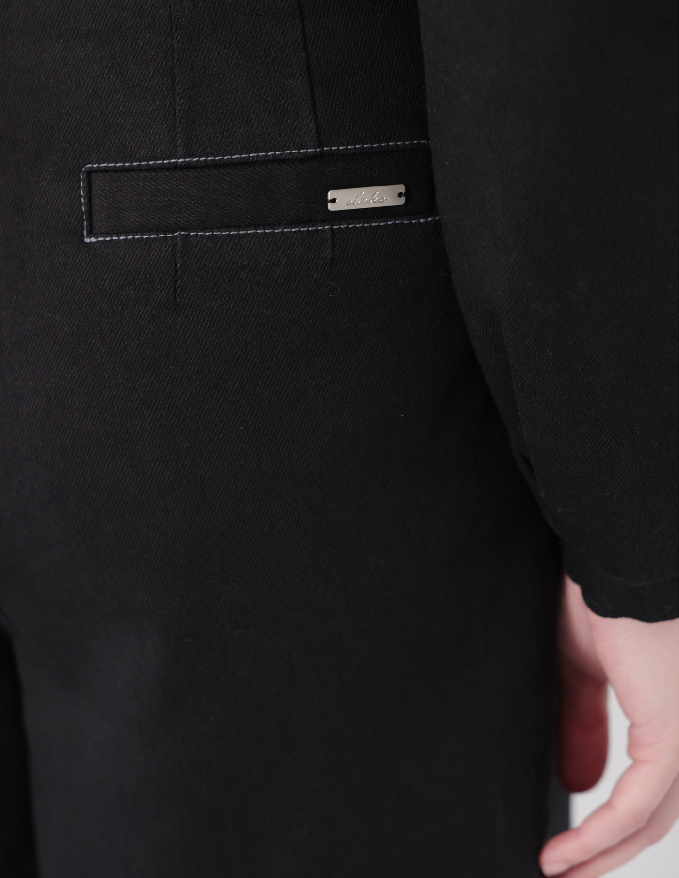 Cropped Jacket Set - Black